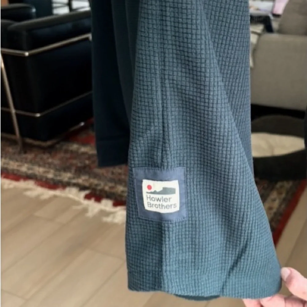 Howler Brothers Dark Blue Thermal Snap Shirt Jacket - Picture 4 of 10